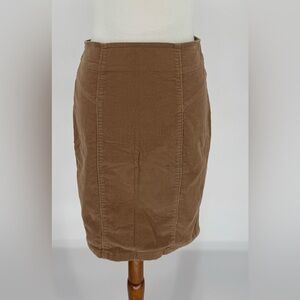 Ann Taylor Petite Tan Corduroy Pencil Skirt Sz. 2P